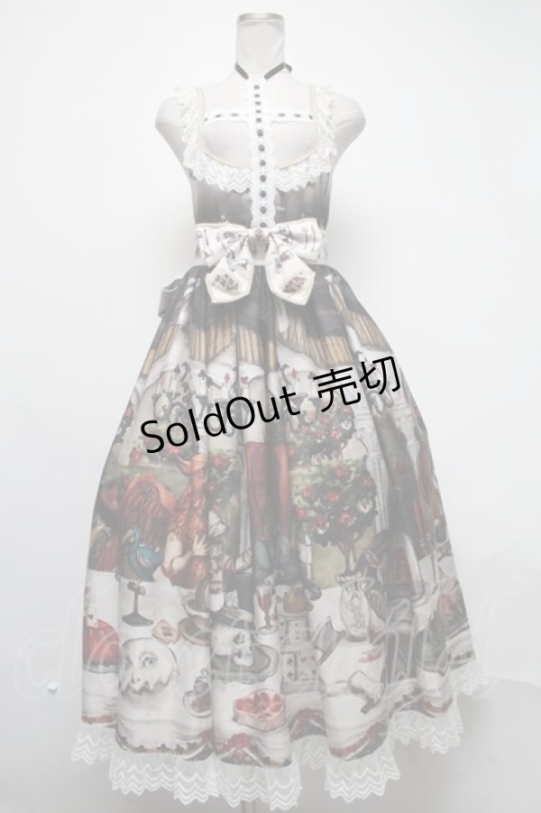 画像1: Royal Princess Alice / Dark Alice Tea Party・まくらくらまコラボワンピース  オフ S-25-03-06-061-LO-OP-AS-ZS (1)