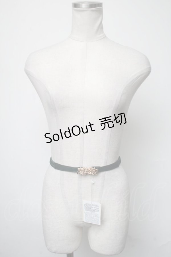 画像2: F&A / リトルローズバックルゴムベルト  グリーン S-25-03-06-009-LO-ZA-HR-ZS (2)