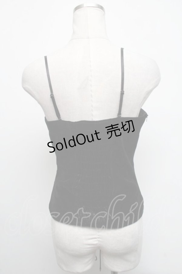 画像2: DARK IN LOVE / Gothic scarlet bats corset   黒ｘワイン S-25-03-06-013-PU-BL-HR-ZS (2)