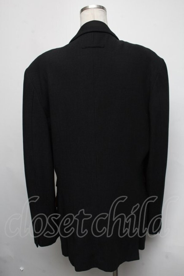 画像2: Jean Paul GAULTIER HOMME / ストライプテーラードジャケット 50 黒 S-25-03-06-035-GO-JA-AS-ZS (2)