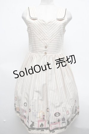 画像: Shirley Temple / アリスルームプリントジャンパースカート  オフ S-25-03-09-073-ET-OP-HR-ZS