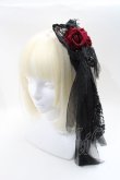 画像1: GOTH / バラコサージュヘアクリップ  黒 S-25-03-09-009-GO-AC-HR-ZS (1)