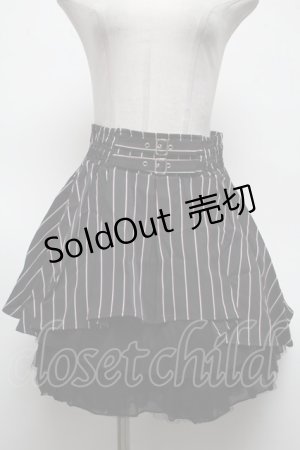 画像: Secret Honey / レジメンスカート  黒 S-25-03-09-079-CA-SK-AS-ZS