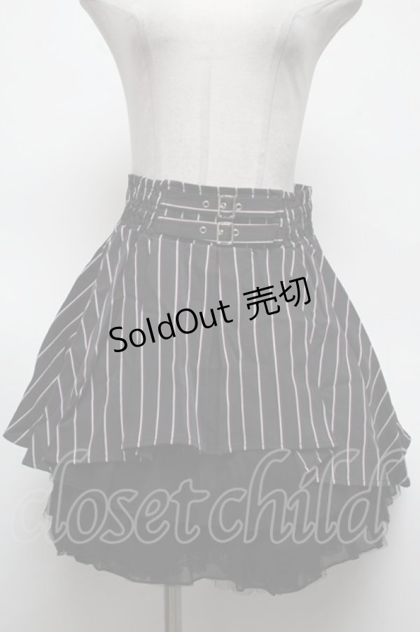 画像1: Secret Honey / レジメンスカート  黒 S-25-03-09-079-CA-SK-AS-ZS (1)