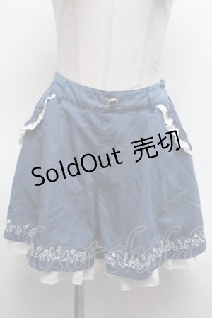 画像: axes femme POETIQUE / マリン刺繍キュロット  青 S-25-03-09-082-AX-PA-AS-ZS