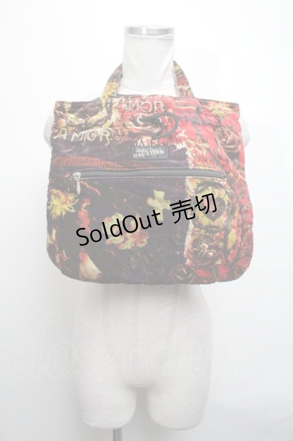 画像1: Jean Paul GAULTIER / ベロアハンドバッグ  マルチ S-25-03-09-015-GO-BG-AS-ZS (1)