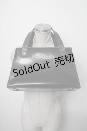 画像: Jean Paul GAULTIER / ロゴ型押しハンドバッグ  黒 S-25-03-09-016-GO-BG-AS-ZS