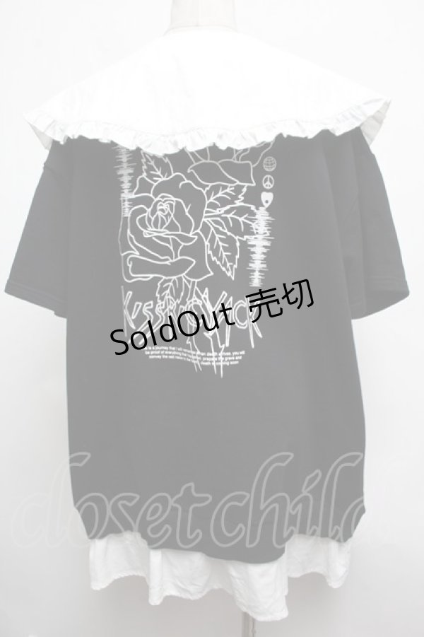画像2: KRY CLOTHING / フリル襟スウェット  黒 S-25-03-09-039-EL-TO-AS-ZS (2)