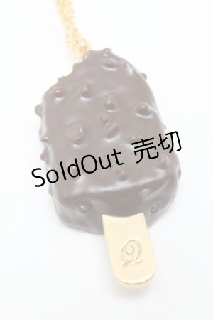 画像: Q-pot. / チョコレートアイスバーネックレス  ブラウン S-25-03-10-043-QP-AC-HR-ZS