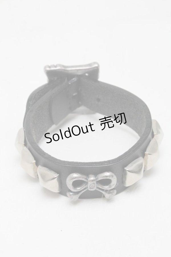 画像1: Q-pot. / リボーンレザーブレスレット  黒 S-25-03-10-056-QP-AC-AS-ZS (1)