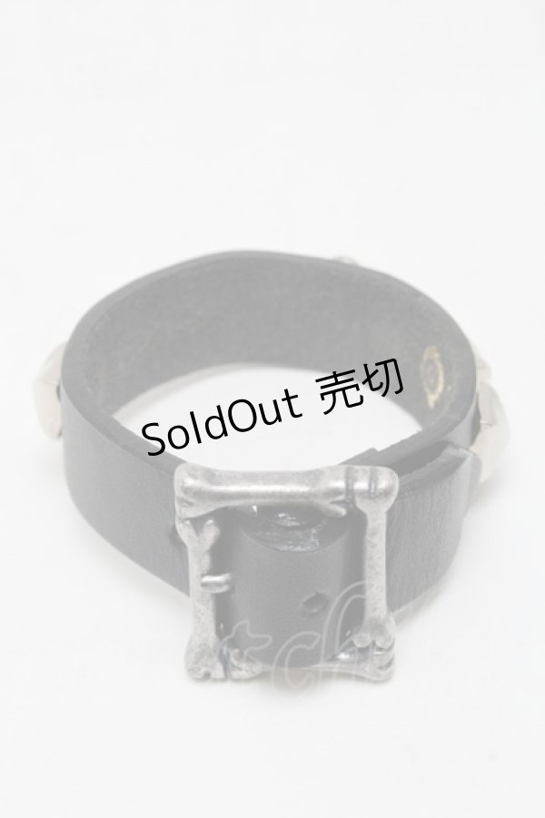 画像2: Q-pot. / リボーンレザーブレスレット  黒 S-25-03-10-056-QP-AC-AS-ZS (2)
