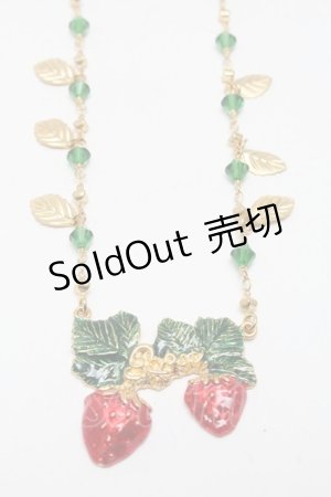 画像: Q-pot. / ストロベリーフィールズネックレス  レッド S-25-03-10-066-QP-AC-HR-ZS