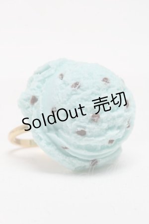 画像: Q-pot. / チョコミントアイスリング  ミント S-25-03-10-1013-QP-AC-HR-ZS