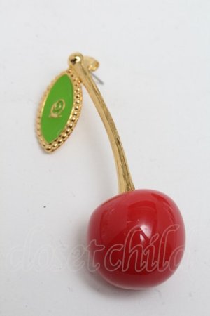 画像: Q-pot. / チェリーピアス  レッド S-25-03-10-1032-QP-AC-AS-ZS