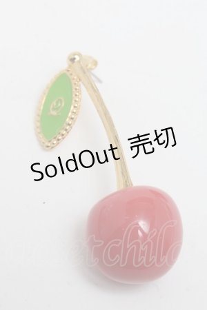 画像: Q-pot. / チェリーピアス  レッド S-25-03-10-1032-QP-AC-AS-ZS