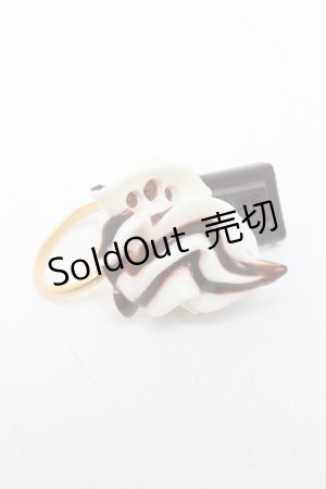 画像: Q-pot. / フレッシュクリームウィズチョコレートソース　リング  ブラウン S-25-03-10-1005-QP-AC-HR-ZS
