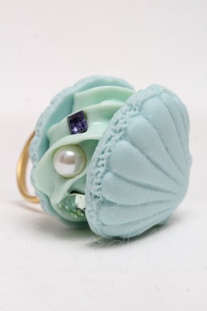 画像: Q-pot. / シェルマカロンリング  ミント S-25-03-10-1039-QP-AC-HR-ZS