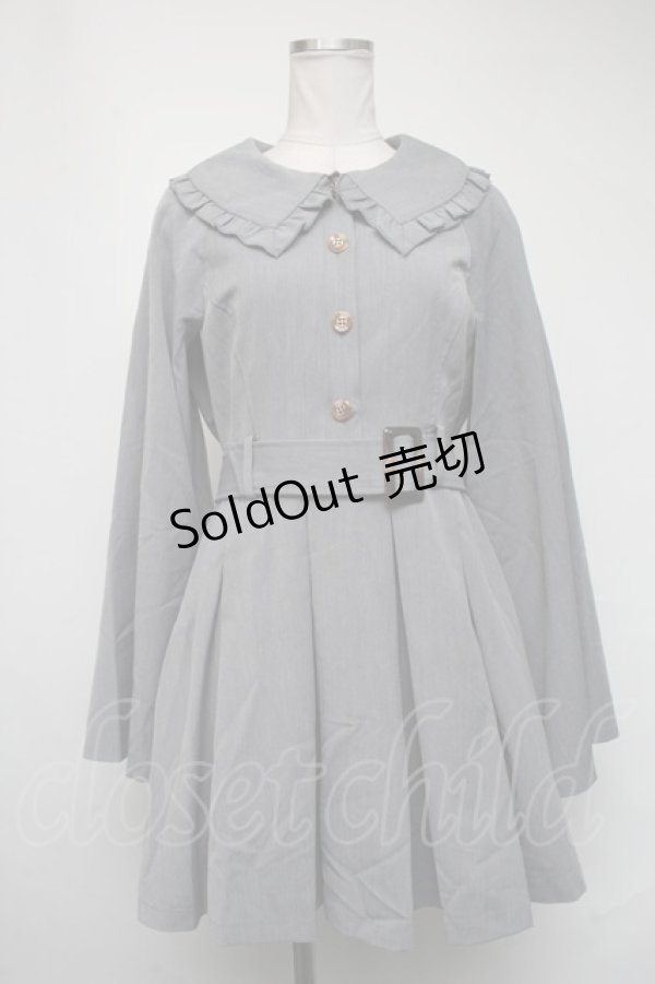 画像1: axes femme POETIQUE / スリット袖風ノースリワンピ  グレー S-25-03-11-053-AX-OP-AS-ZS (1)
