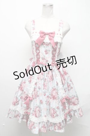 画像: BABY,THE STARS SHINE BRIGHT / シュガーブーケ〜永遠の乙女の憧れ〜柄ジャンパースカートIV＆リボンクリップセット  サックス S-25-03-11-072-BA-OP-AS-ZS