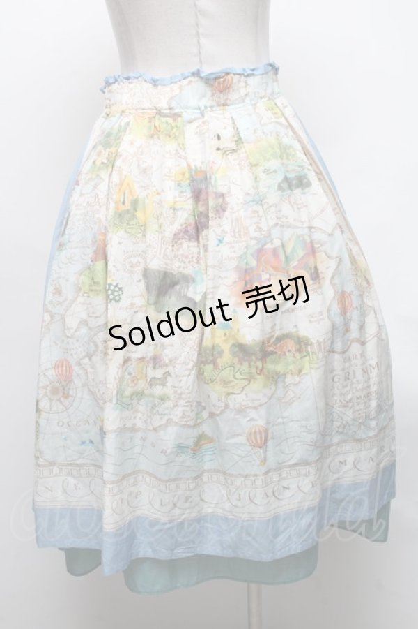 画像2: Jane Marple / Les merveillesのダブルスカート  ブルー S-25-03-11-075-JM-SK-HR-ZS (2)