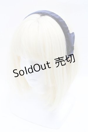画像: axes femme / ベロアリボンカチューシャ  紺 S-25-03-11-011-AX-AC-HR-ZS