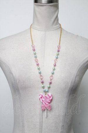 画像: Angelic Pretty / POP Heartロリポップネックレス  ピンク S-25-03-11-016-AP-AC-HR-ZS