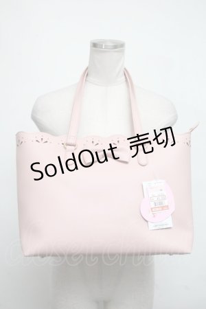 画像: m petit by misako / AMスカラップトートバッグ  ピンク S-25-03-11-023-LO-BG-HR-ZS