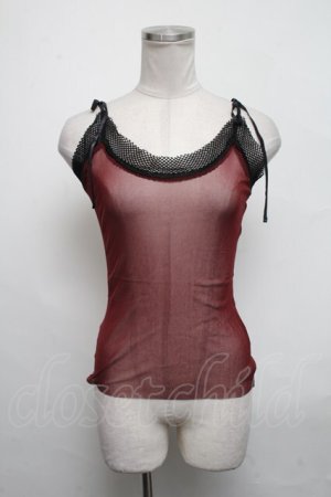画像: Jean Paul GAULTIER CLASSIQUE / パワーネットキャミソール  ワイン S-25-03-11-026-GO-TO-AS-ZS