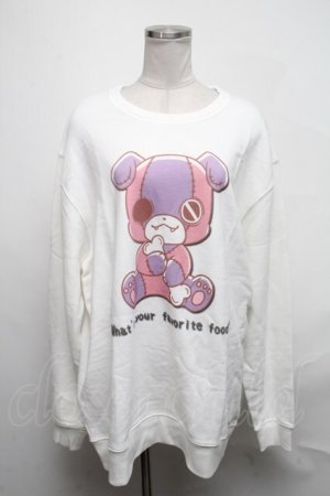 画像: NieR Clothing / ちゃむちゃむスウェット  白 S-25-03-11-029-PU-BL-AS-ZY