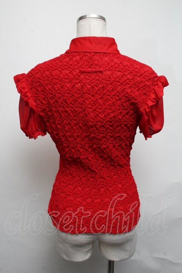 画像2: Jean Paul GAULTIER / パワーネット襟付きトップス 40 赤 S-25-03-11-033-GO-TO-AS-ZS (2)