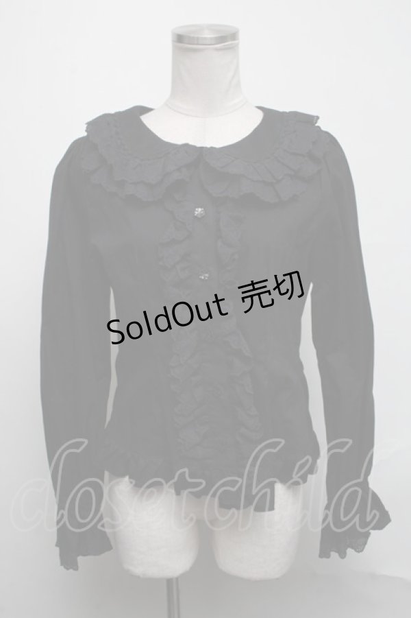画像1: BABY,THE STARS SHINE BRIGHT / BABY CHERRYブラウス  黒 S-25-03-11-038-BA-BL-HR-ZS (1)