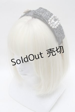 画像: Swankiss / SX elegant tweed カチューシャ  黒 S-25-03-13-006-CA-AC-HR-ZS