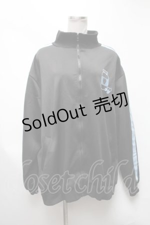 画像: ACDC RAG / 輸血/薬瓶 ジャージジャケット  黒ｘサックス S-25-03-13-047-PU-TO-HR-ZS