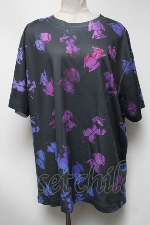 画像1: NieR Clothing / 総柄トップス  黒 S-25-03-13-052-PU-TS-HR-ZS (1)