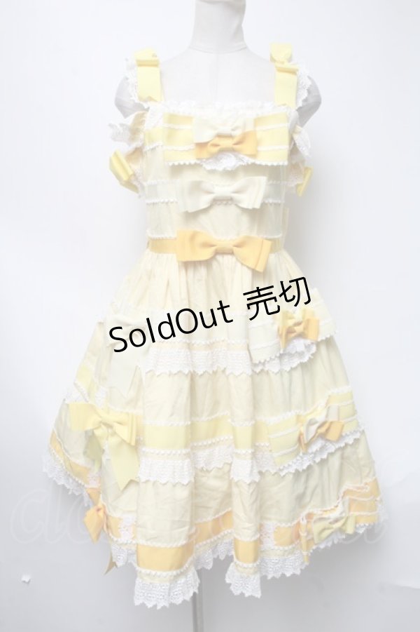 画像1: BABY,THE STARS SHINE BRIGHT / Le Ruban Ombre Roseジャンパースカート  イエロー S-25-03-13-069-BA-OP-AS-ZS (1)