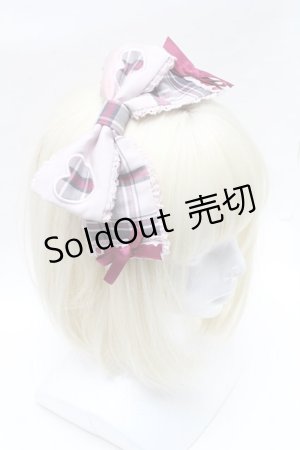 画像: Angelic Pretty / Heartfulチェックカチューシャ  ピンク S-25-03-13-009-AP-AC-AS-ZS