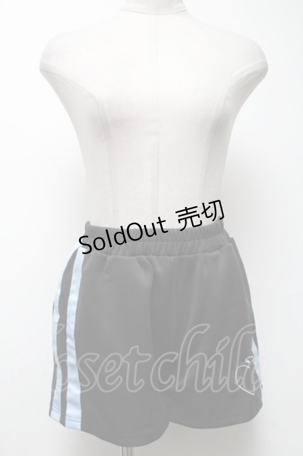 画像1: ACDC RAG / 安心ジャージショートパンツ  黒ｘサックス S-25-03-13-085-PU-PA-HR-ZS (1)