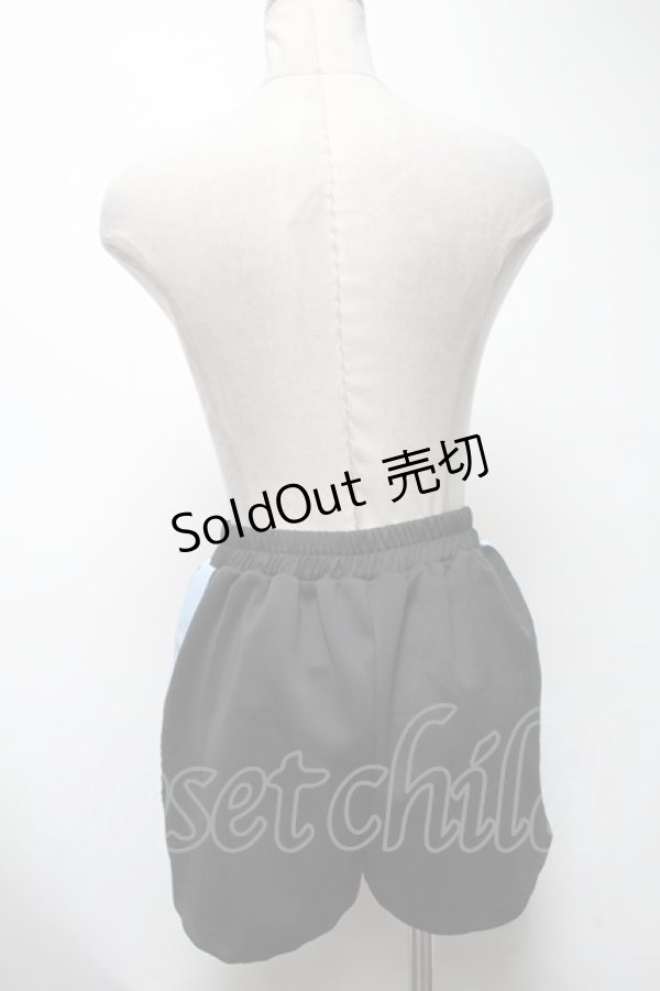 画像2: ACDC RAG / 安心ジャージショートパンツ  黒ｘサックス S-25-03-13-085-PU-PA-HR-ZS (2)