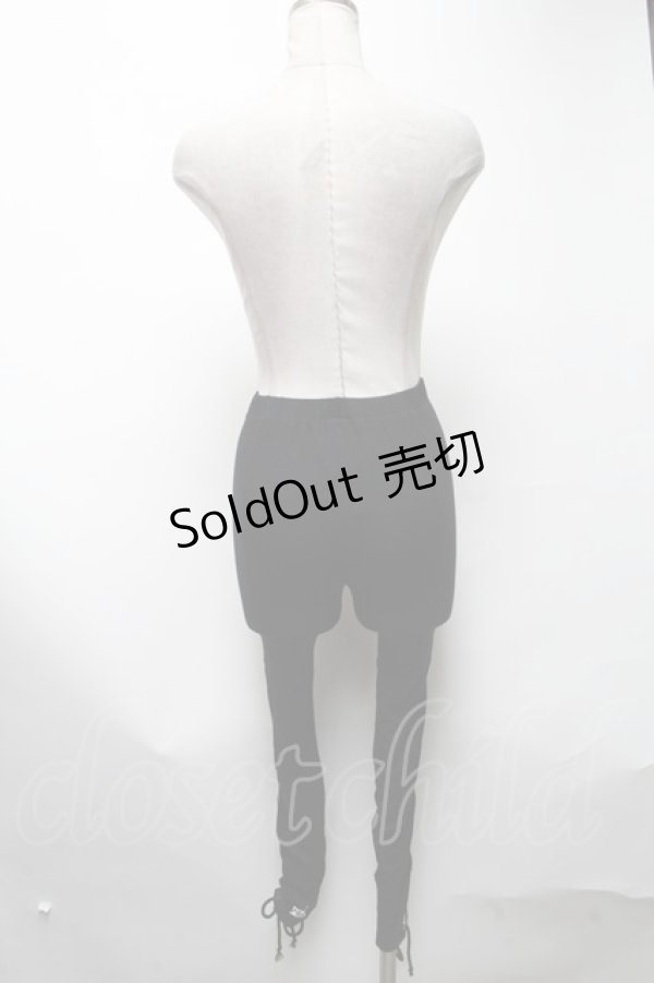 画像2: KRY CLOTHING / 編み上げレギンス  黒 S-25-03-13-088-EL-PA-AS-ZS (2)
