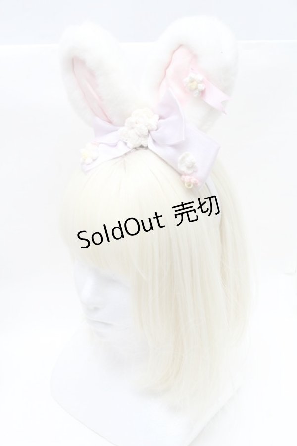 画像1: Angelic Pretty / Flowerリリカルバニーカチューシャ  白 S-25-03-13-011-AP-AC-AS-ZS (1)