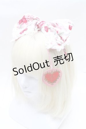 画像: BABY,THE STARS SHINE BRIGHT / シュガーブーケ〜永遠の乙女の憧れ〜柄カチューシャ  白ｘ赤 S-25-03-13-012-BA-AC-AS-ZS