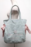 画像1: Maison de FLEUR / デニムダブルリボントートバッグ  ブルー S-25-03-13-024-LO-BG-HR-ZS (1)