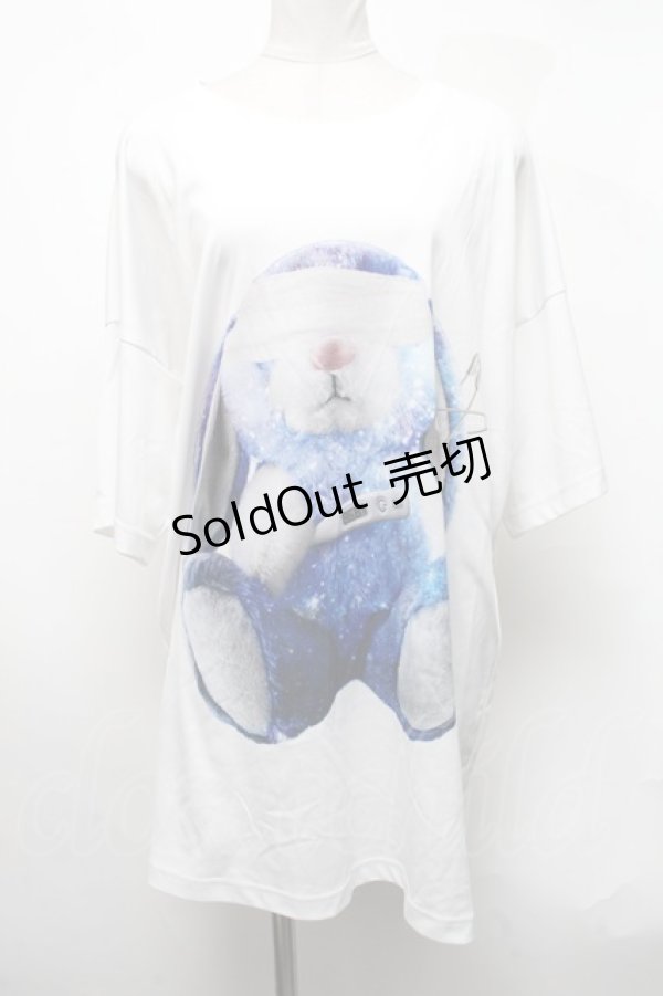 画像1: TRAVAS TOKYO / Sickly bunny BIG tee  白 S-25-03-13-034-PU-BL-HR-ZS (1)