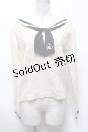 画像: axes femme / セーラーニットプルオーバー  キナリ S-25-03-13-036-AX-TO-HR-ZS