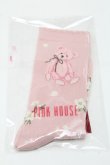 画像1: PINK HOUSE / 桜Teddyソックス  ピンク S-25-03-13-005-LO-ZA-HR-ZS (1)