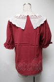 画像2: axes femme / バラ刺繍襟ブラウス  ピンク S-25-03-13-043-AX-BL-HR-ZS (2)