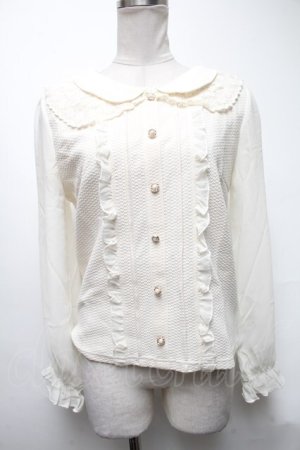 画像: axes femme POETIQUE / レースカラーブラウスプルオーバー  オフ S-25-03-15-041-AX-TO-HR-ZS