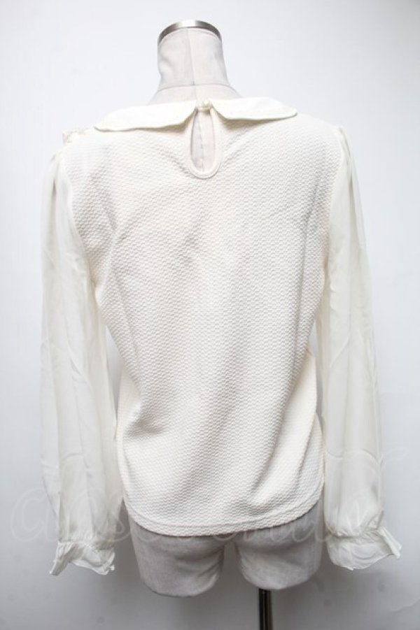 画像2: axes femme POETIQUE / レースカラーブラウスプルオーバー  オフ S-25-03-15-041-AX-TO-HR-ZS (2)