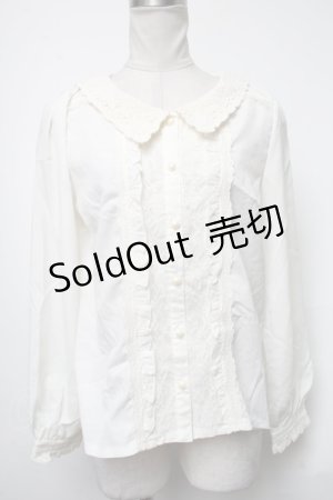 画像: axes femme POETIQUE / レース襟ブラウス  オフ S-25-03-15-044-AX-BL-HR-ZS