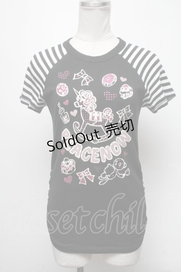 画像1: PEACE NOW / プリントカットソー   S-25-03-15-055-PU-BL-HR-ZS (1)